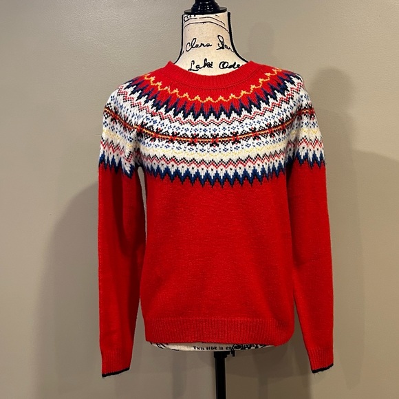 Joules Sweaters - Joules Andrea Fair Isle Print Crewneck Sweater
